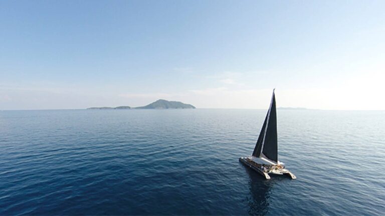 a catamaran crossing the Atlantic