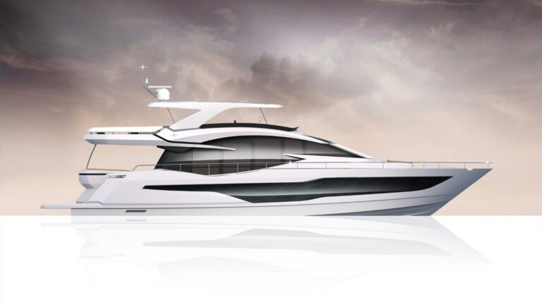 The newest 83’3” Galeon fly bridge yacht is a stunning feat of engineering and design. Currently under construction and available for sale with Julia Skoptsova of Smart Yachts, she features a striking design by the renowned Tony Castro combined with advanced technologies including top navigation and electronics. The Galeon 800 FLY is ready for delivery in May 2022, just in time for the season.