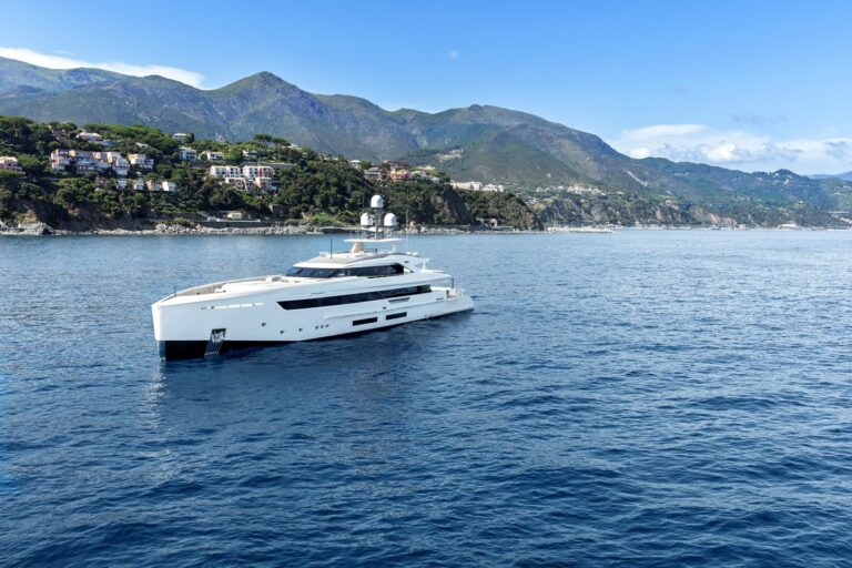 The 49 m hybrid motor yacht BINTADOR for sale, winner of 2020 World Superyachts below 499 GT and over 40m in length.