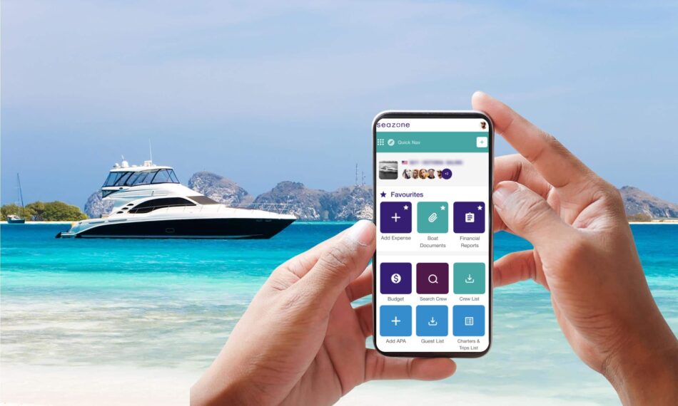 SEAZONE on mobile phone, Many yacht management teams are looking to increase efficiency. SEAZONE’s vision is to simplify the workflow of yacht management.