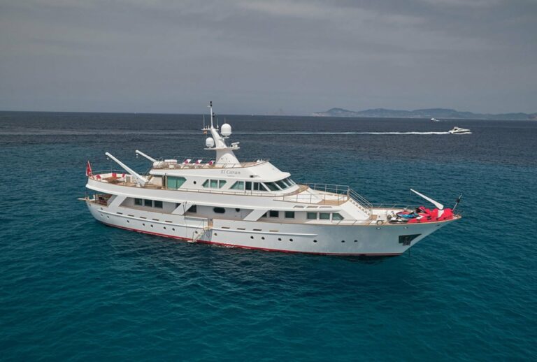 David Bowie's, then known as DENEB STAR, 39m (123ft) Benetti luxury motor yacht EL CARAN is available for sale.