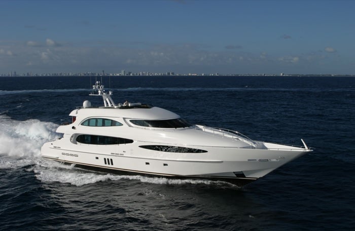 WORLD IS NOT ENOUGH comes close second with 68 knots. This high-performance motor yacht was delivered in 2004 by Millennium Super Yachts and designed by Frank Mulder.  