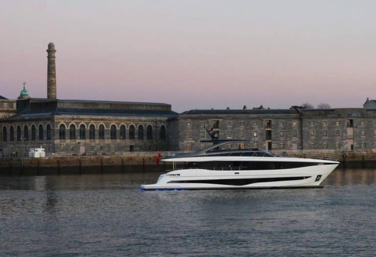 British motor yacht builder Princess Yachts showcased the first hull of its Y Class range before the yacht joins her owner in Asia.