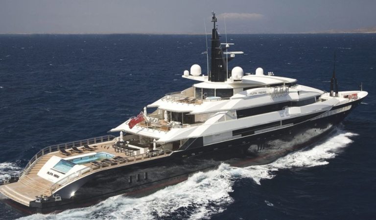 The superyacht ALFA NERO could be sold at auction by the government of Antigua & Barbuda where it has been abandoned in Falmouth Harbour.