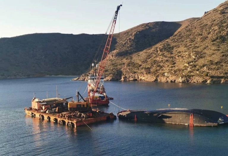 An update on the salvage operation to remove 49m (161ft) Aegean Yacht 007 was released following her sinking in September 2022.