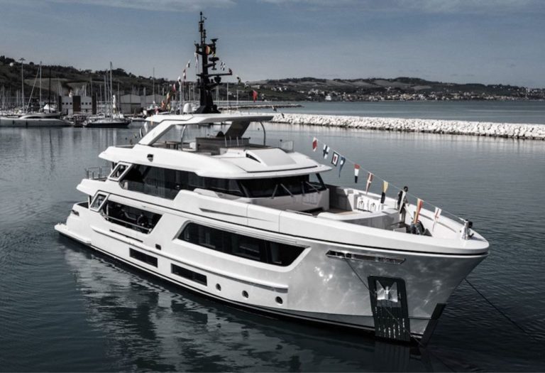 Cantiere delle Marche (CdM) announced the launch of its first 115-foot (35m) RJ115 explorer yacht, christened STELLAMAR on April 3.