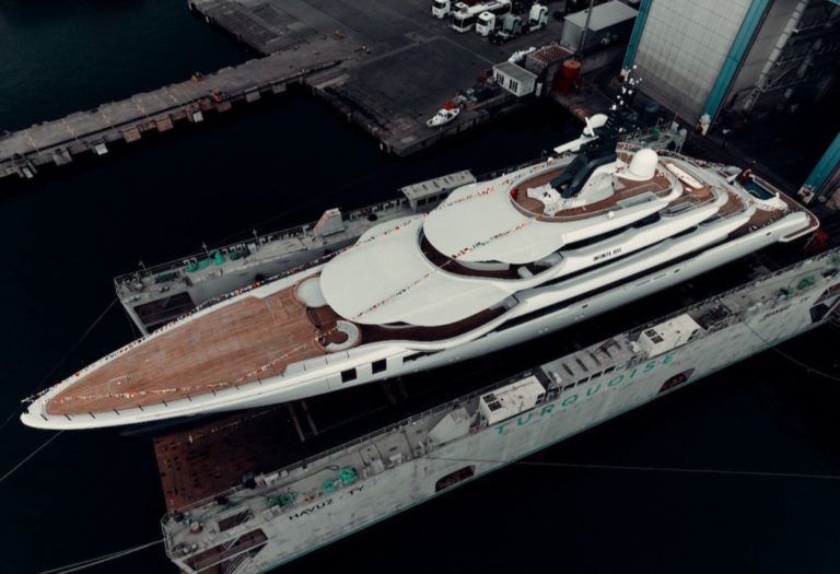 The 246ft motor yacht INFINITE JEST, built by Turquoise Yachts, has left the Turkish yard’s building facilities ahead of her sea trials.