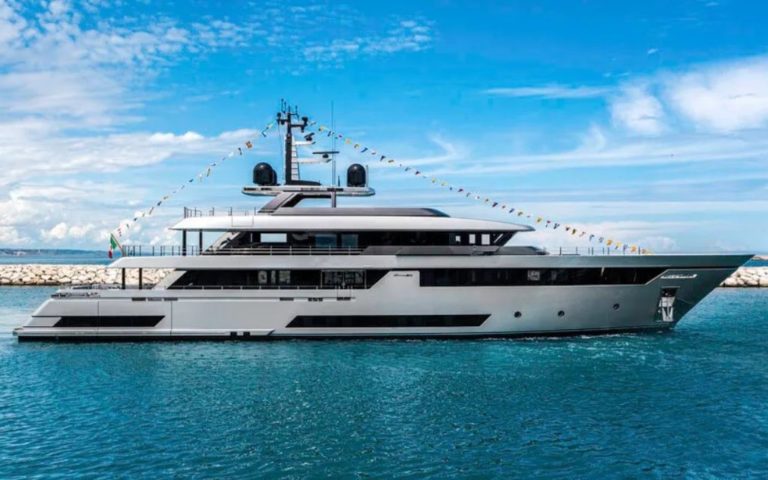 Riva Superyachts Division launched the third hull in the 50Metri series in Ancona, Italy with the yacht’s owner in attendance.