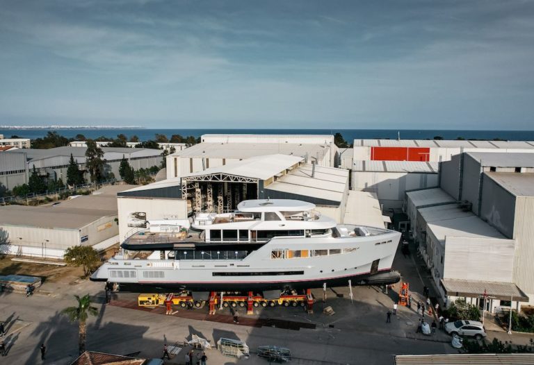 Turkish-based shipyard Bering Yachts has released photos of their latest yacht, B145 HEEUS. Her 145ft stretches out over three decks, with a hull of steel and aluminum to allow ocean-going cruising capabilities.