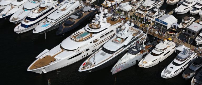 luxury yachts at a yacht show. Find here everything you need to know to make the most of your time at the Cannes Yachting Festival, the Monaco Yacht Show, & FLIBS.