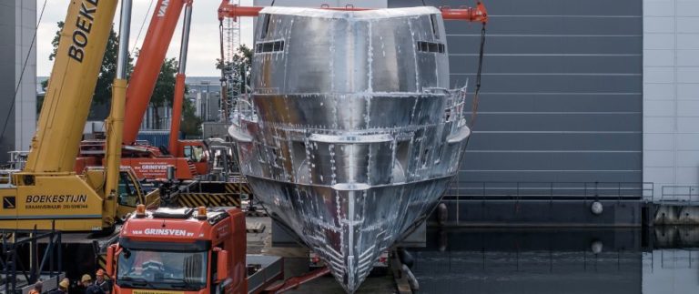 Heesen announced an update on Project Orion (Hull YN 20750), as hull & superstructure were joined together at facility in Oss.