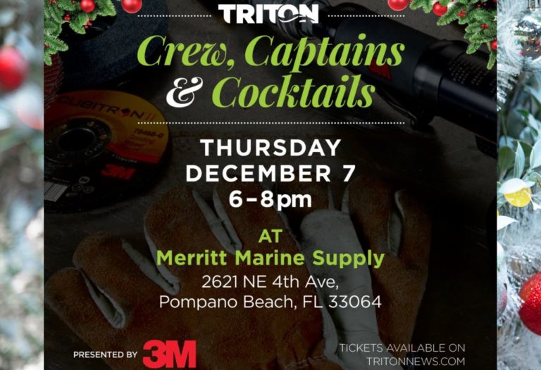 Triton News will be hosting their next Crew, Captains & Cocktails Night on December 7 at Merritt Marine Supply.