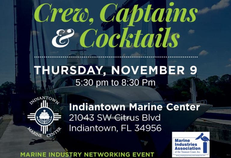 Triton News will be hosting their next Crew, Captains & Cocktails Night on November 9 at Indiantown Marine Center.
