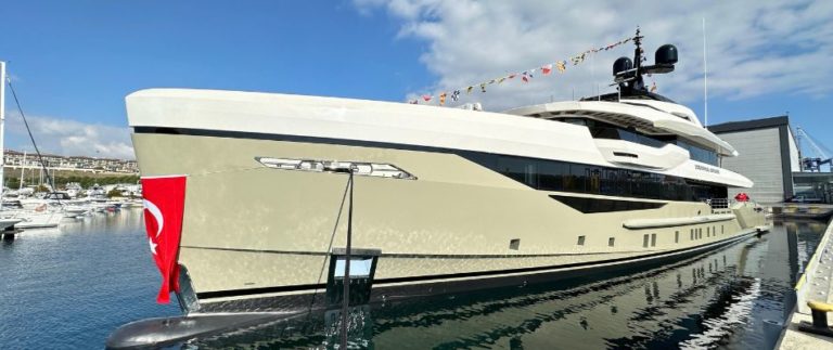 Bilgin Yachts launches their new 163’ (50m) yacht, ETERNAL SPARK, from their headquarters in West Istanbul.