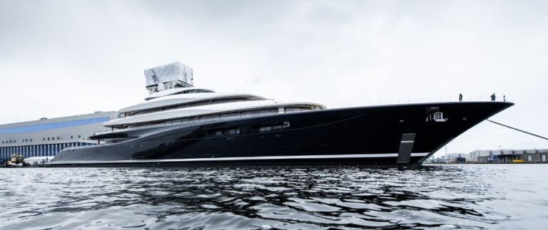 Feadship launches the first hydrogen fuel-cell superyacht in the world, Project 821, a triumph of green technology.
