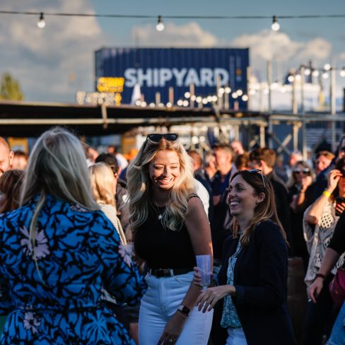People having fun at the Southampton International Boat Show 2025.