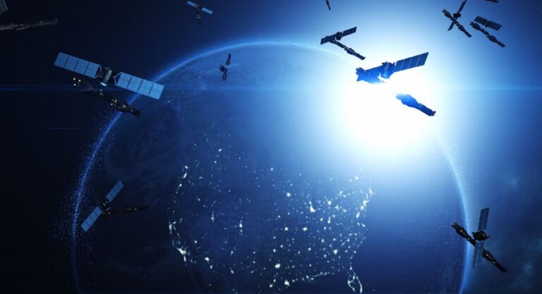 Starlink for boats satellite in the space near earth.