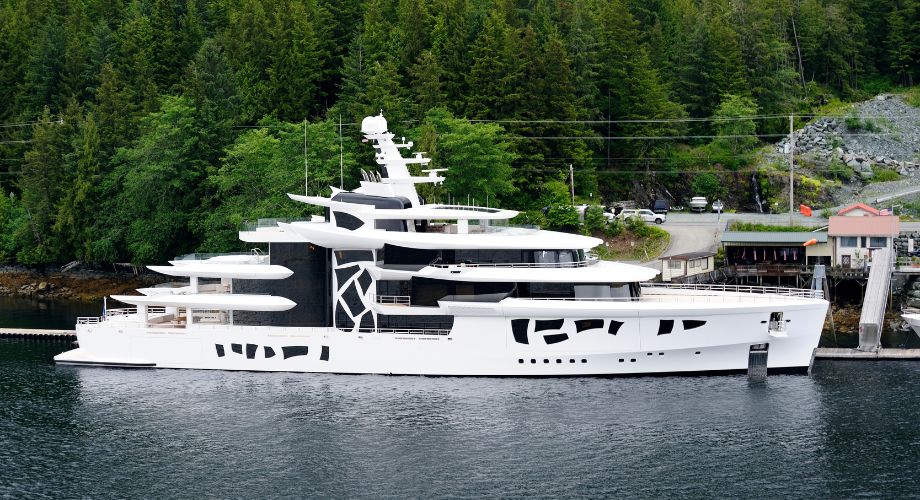 A luxury yacht.