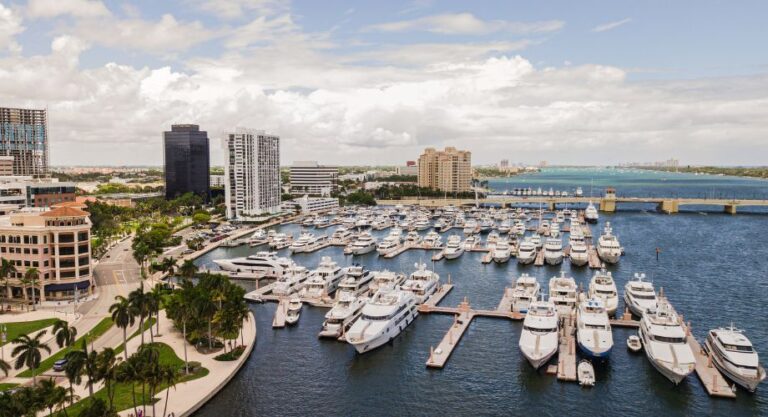 View of Palm Beach International Boat Show 2025.