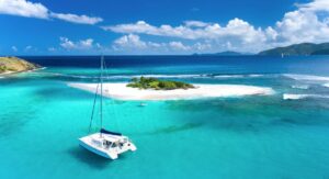 A skippered yacht charter sailing in the ocean. Experience stress-free sailing with a skippered yacht charter. Learn how it works and explore top destinations for your next adventure.
