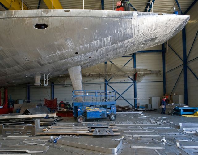 The process of yacht hull design. 