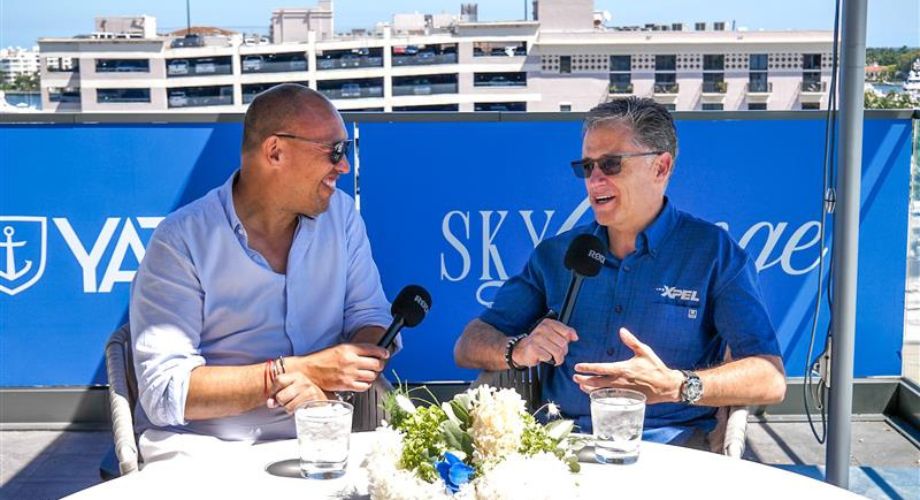 A picture of Onno Ebbens and Ryan Tounsley. Discover how XPEL is revolutionizing marine protection with advanced films and coatings for yachts, from superyachts to wakeboard boats.