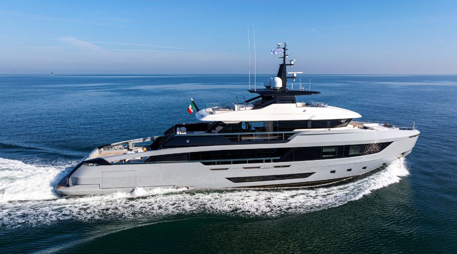 LORI superyacht sailing in the ocean.