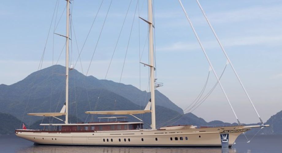 SIMENA sailing yacht that's sailing in the ocean.