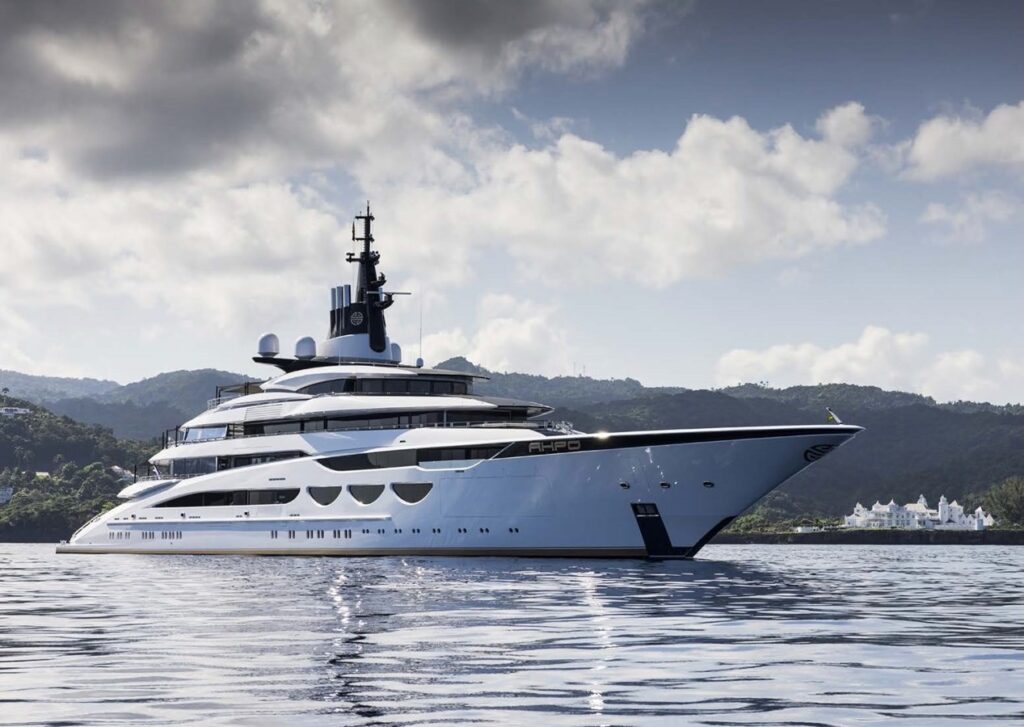 10 Most Expensive Motor Yachts for Sale on YATCO | YATCO AHPO – 377’8” (115.1m) motor yacht.
