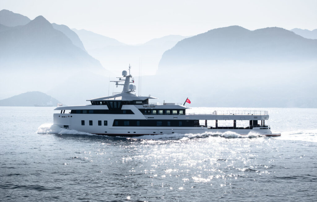 Damen Yachting Achieves Milestone with Double Delivery | YATCO YS53 yacht sailing on the ocean. Damen Yachting achieved a landmark feat with the recent delivery of two vessels to one owner.
