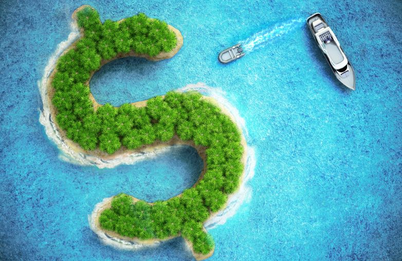 Boat moving to dollar symbol shaped island. Tax haven or financial wealth evasion concept. Is chartering a mega yacht profitable? Explore the economics, costs, and realistic returns of running a luxury yacht charter business.