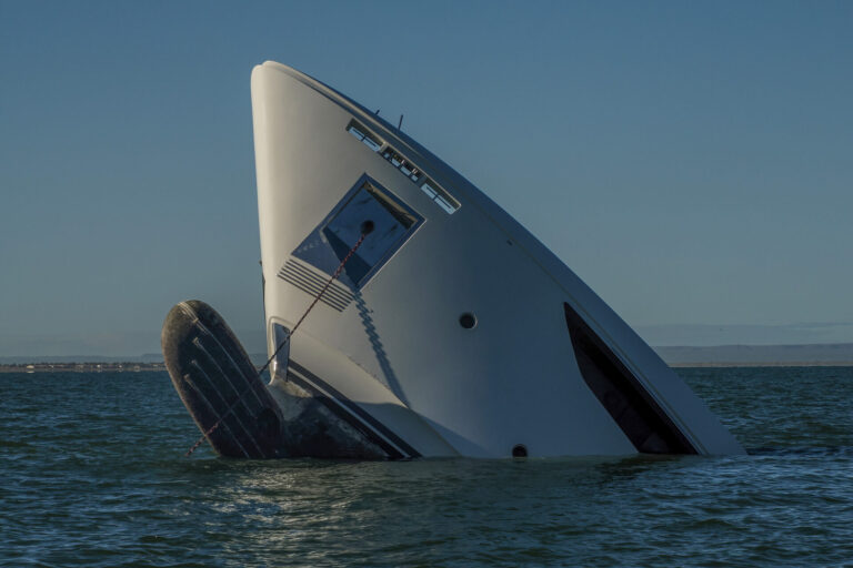 One of the maritime accidents where the yacht sunk after the effects of Hurricane.