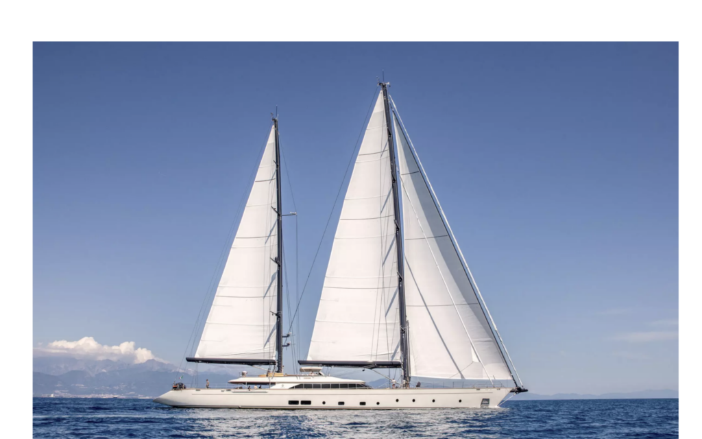 Monaco Yacht Show YATCO SHOWBOOK 2025 | YATCO 61.4m (201.4ft) KATANA is beautiful sailing yacht by Perini Navi.