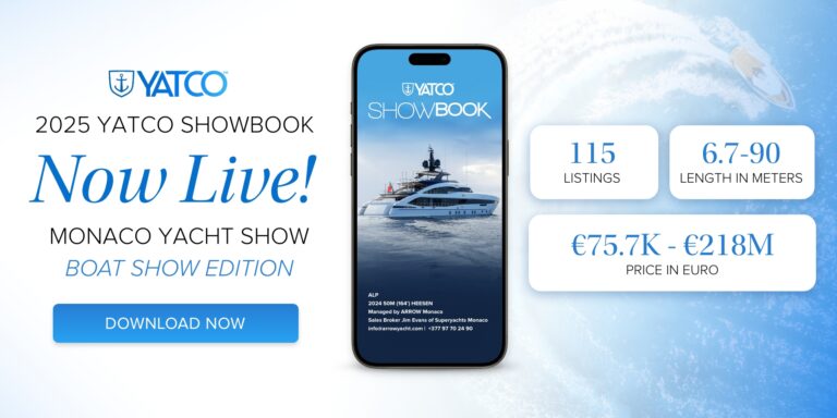 115 yachts featured in the 2025 Monaco Yacht Show YATCO SHOWBOOK. Access the SHOWBOOK now for exclusive insights.