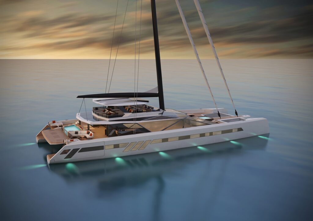 Explore the 10 Largest Catamarans for Sale on YATCO Right Now PROJECT POLARIS 2026 128' CUSTOM Catamaran.