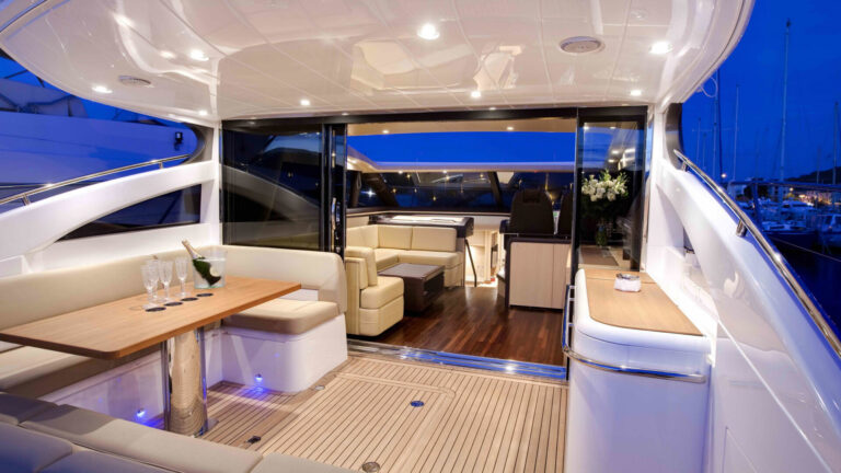 Modern lifestyle luxury yacht interior filled with style, elegance, fashion, and refined yacht styling. Explore yacht styling tips for modern yachts. Learn about exterior design, interiors of luxury yachts, and yacht aesthetics.