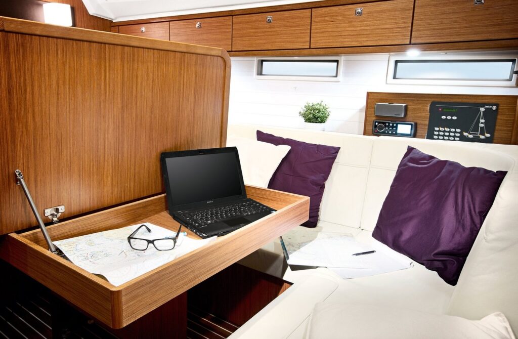 The interior bedroom of a Bavaria Cruiser 46 yacht. Explore Bavaria Cruiser 46 yachts for sale detailed specs, current prices, and expert buying tips to find your perfect sailing adventure.