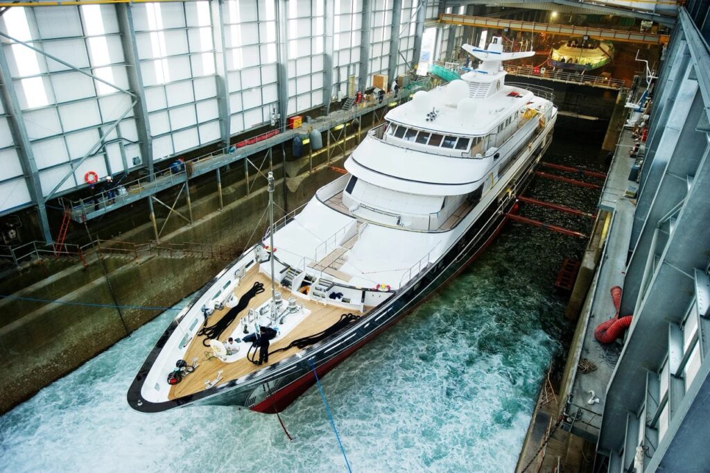 British Yachts | Top UK Yacht Builders | YATCO Pendennis shipyard facilities dry dock.