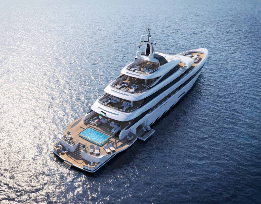 Top Italian Yacht Builders to Watch | Luxury Vessels | YATCO Benetti Yachts B.Now 72M, showcasing its distinctive design DNA, is sailing on the ocean.