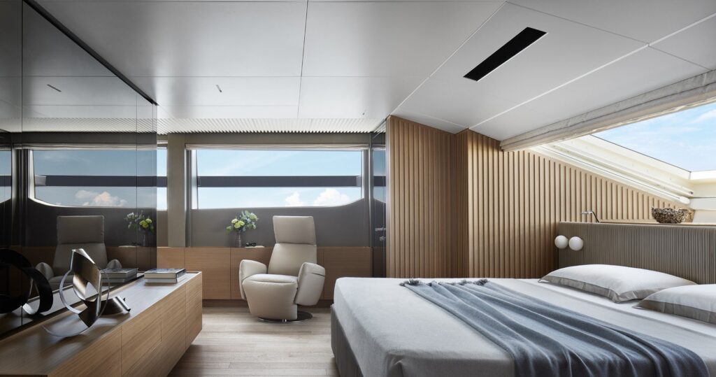 Sanlorenzo Yachts | Verified Listings & Buying Tips | YATCO Sanlorenzo SL120 interior bedroom. Explore Sanlorenzo yachts for sale. Get verified listings, pricing, specs, buying tips, and expert FAQs to find your perfect yacht.