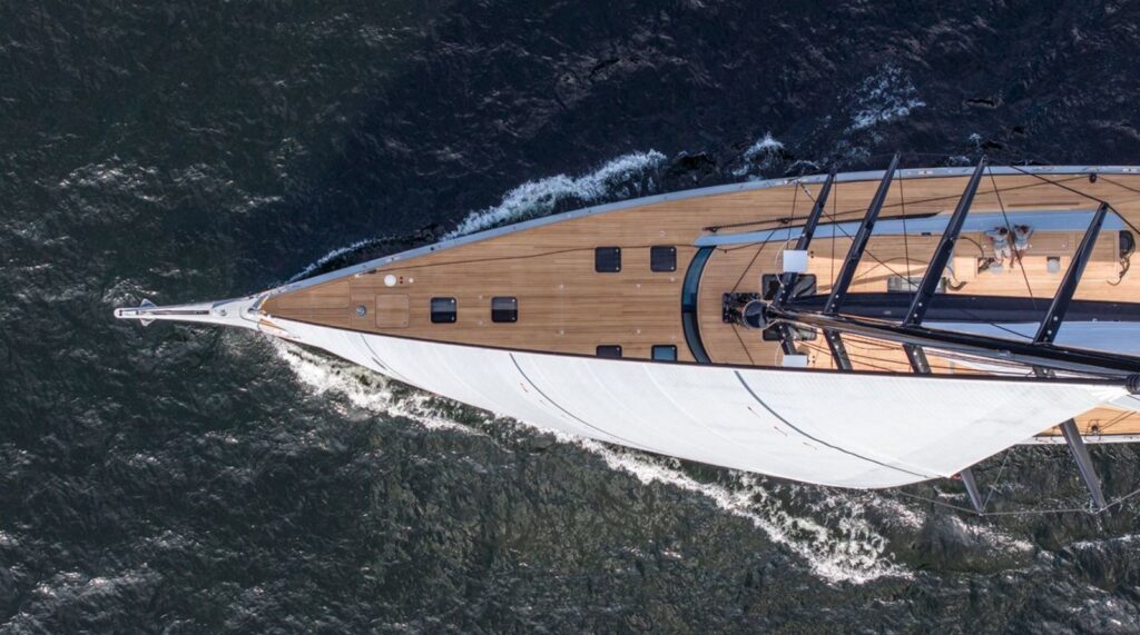 Scandinavian Yachts | Nordic Builders & Yachts for Sale | YATCO One of the Scandinavian yachts, Nautor Swan - FANCY aerial.