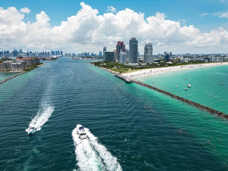 Two luxury yachts sailing on the beach in Florida. Explore verified yachts in Florida, prices, buying tips, and listings from Fort Lauderdale to Miami. Find your next yacht with YATCO.