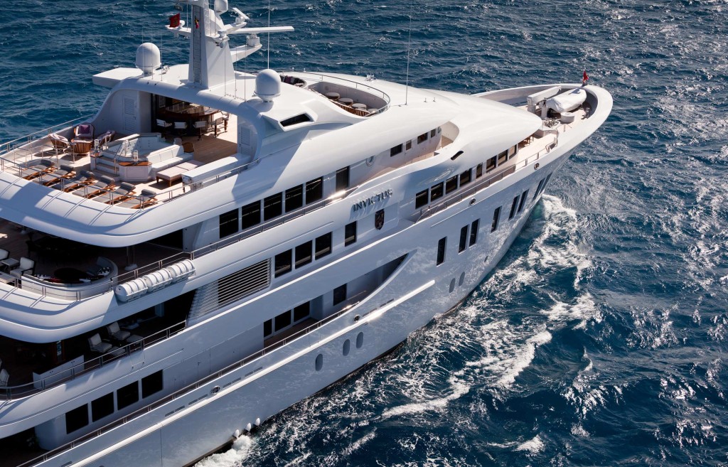 INVICTUS Superyacht Sailing on the Ocean.