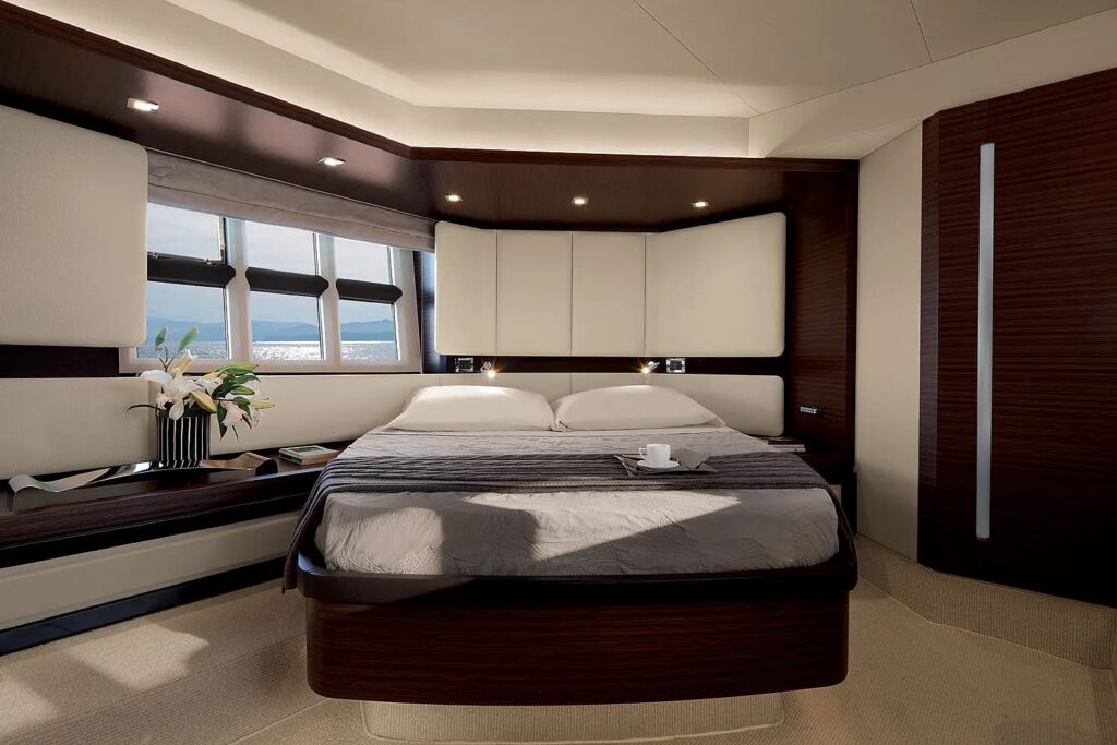 Azimut 55S Yacht | Buying Guide | Specs | Features | YATCO A luxury vessel master suite.