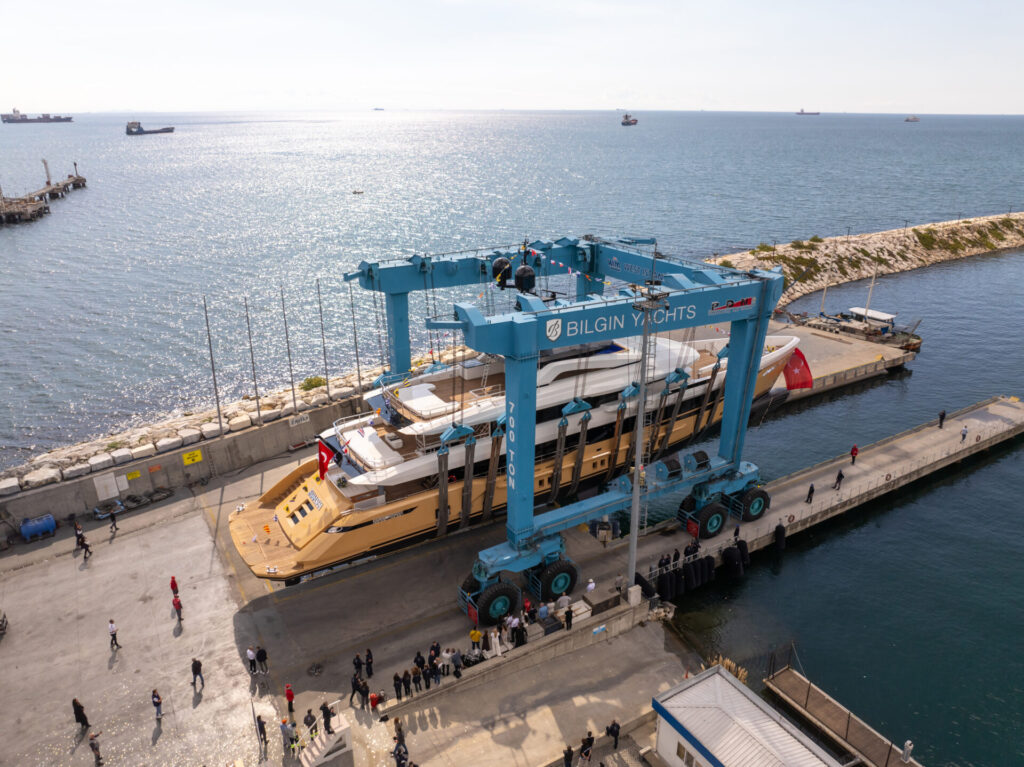 Bilgin Yachts Launches 52m TAMASHA | YATCO Bilgin Yachts launches TAMASHA, the flagship motor yacht for a new 52m series and the shipyard’s first vessel to sport a brown hull.