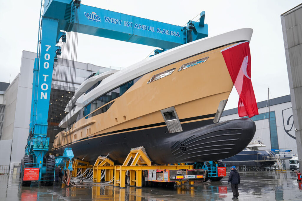 Bilgin Yachts Launches 52m TAMASHA | YATCO Bilgin Yachts launches TAMASHA, the flagship motor yacht for a new 52m series and the shipyard’s first vessel to sport a brown hull.