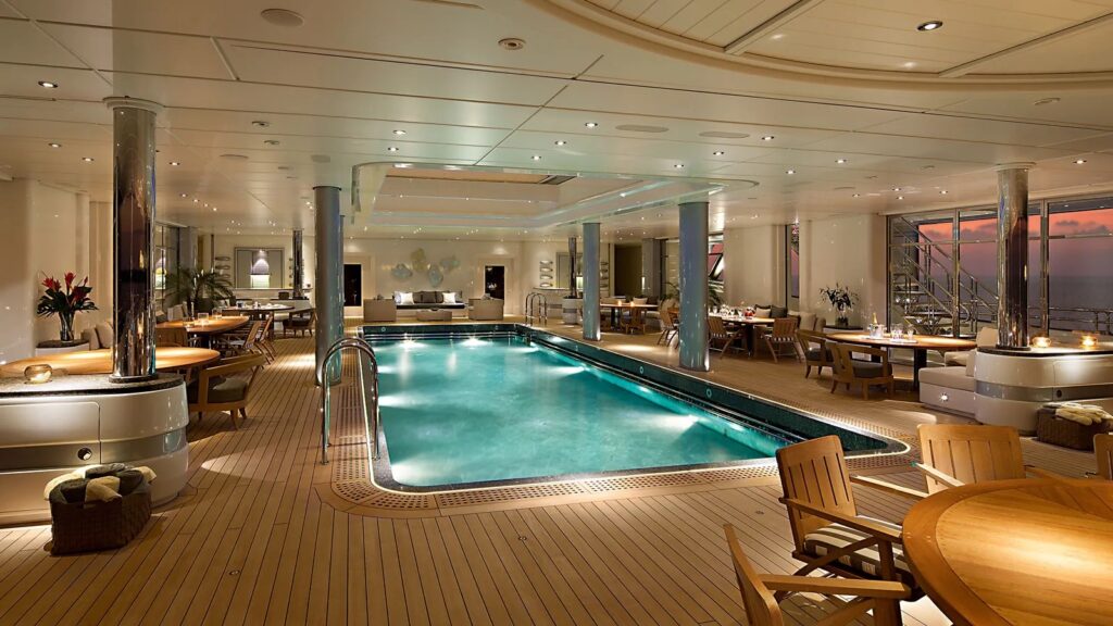 ECLIPSE luxury superyacht indoor pool. Discover luxury superyachts like ECLIPSE and other billionaire yachts, detailed specs, market prices, pros & cons, and expert buying tips.