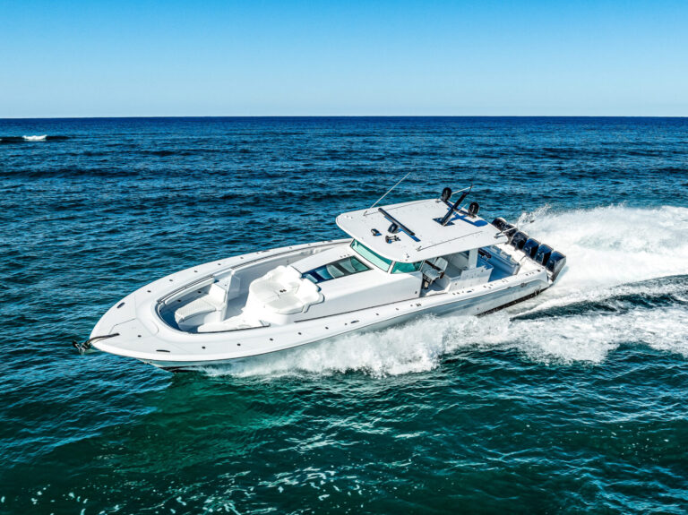 HCB yacht, Estrella model. Explore HCB Yachts: luxury center consoles, performance, customization, and expert guidance to find your perfect yacht with YATCO.
