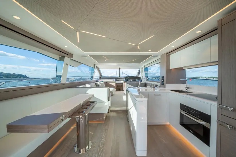Sunseeker Yachts | Verified Listings & Expert Advice | YATCO Sunseeker Manhattan 68 interior.