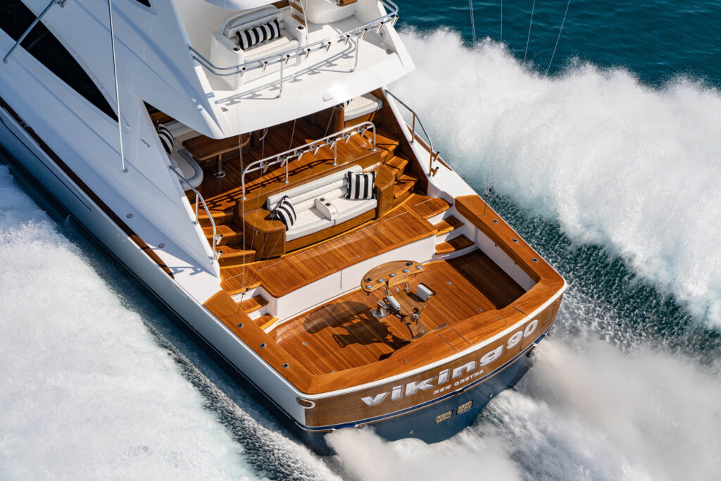 Viking Yachts | Verified Listings & Expert Buying Tips | YATCO Viking 90 yacht aft.